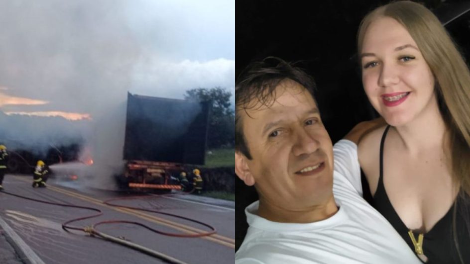 Duas pessoas morrem carbonizadas em acidente na BR-116 em SC