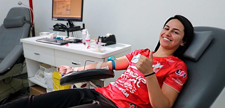 Banco da Família apoia Junho Vermelho e mobiliza atletas lageanos para doação de sangue