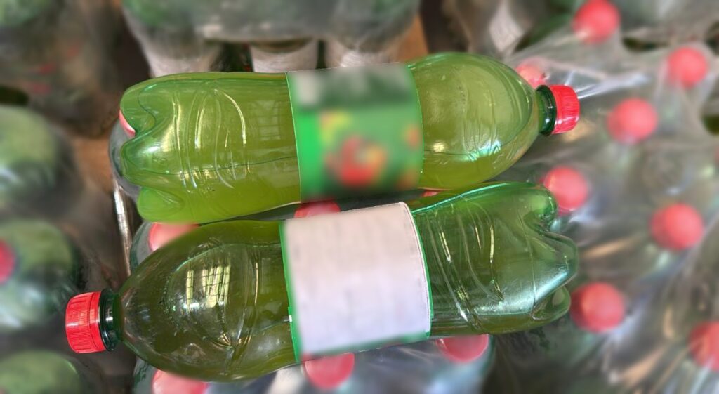 Garrafas pet com cocaína