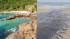 Vazamento de esgoto em praia de Bombinhas expõe falhas na gestão ambiental