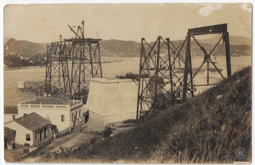 construção ponte hercílio luz