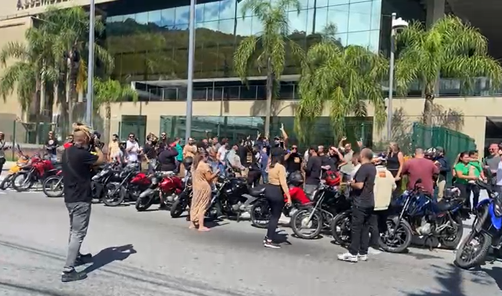protesto motorista e entregadores de app