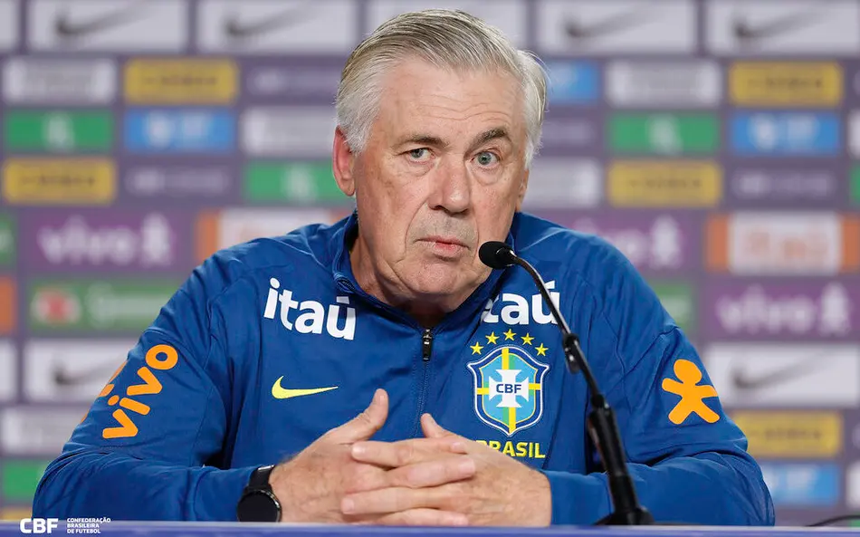 CBF renova contrato de Carlo Ancelotti, e treinador segue na Seleção Brasileira até a Copa do Mundo de 2030