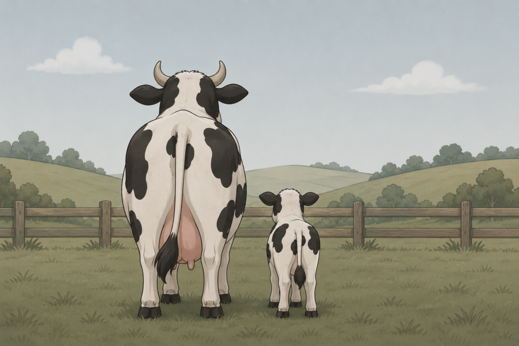 Vaca não dá leite