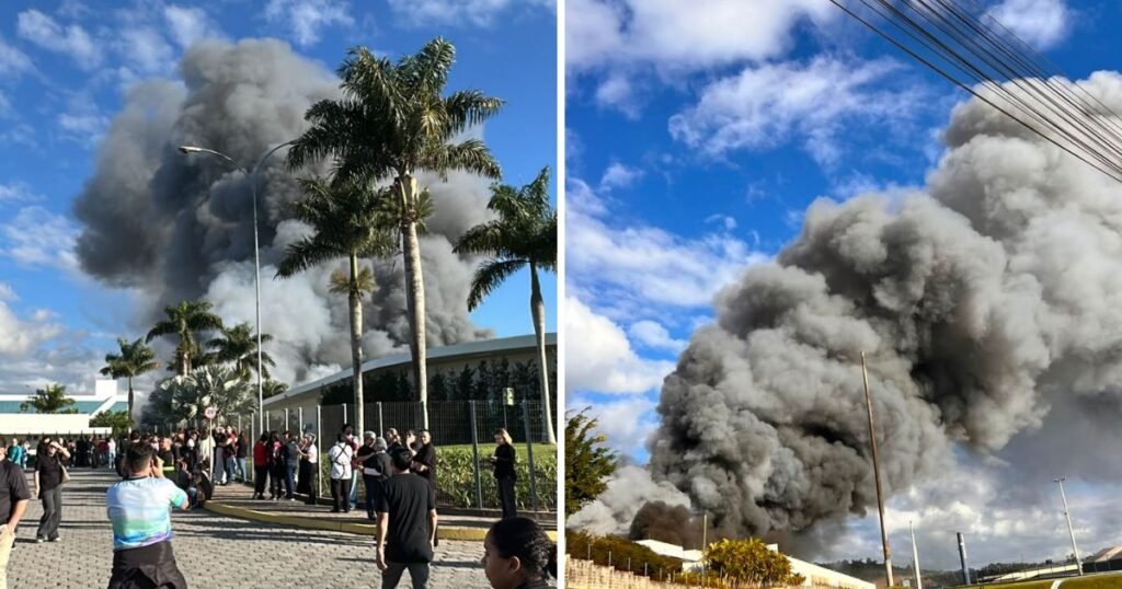 Incêndio atinge fábrica da Colcci e mobiliza bombeiros em SC