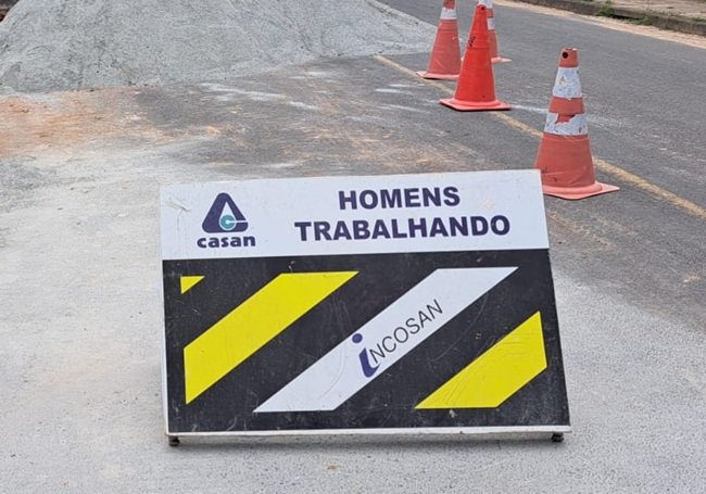 obras da casan no bairro joao paulo