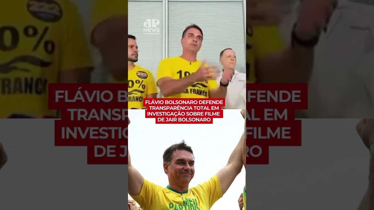 **Flávio Bolsonaro defende transparência total em investigação sobre filme de Jair Bolsonaro**