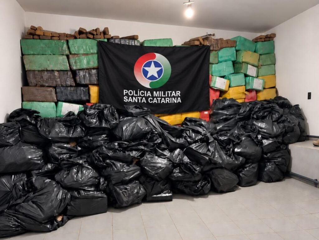 Mais de 4 toneladas de maconha são encontradas em Palhoça