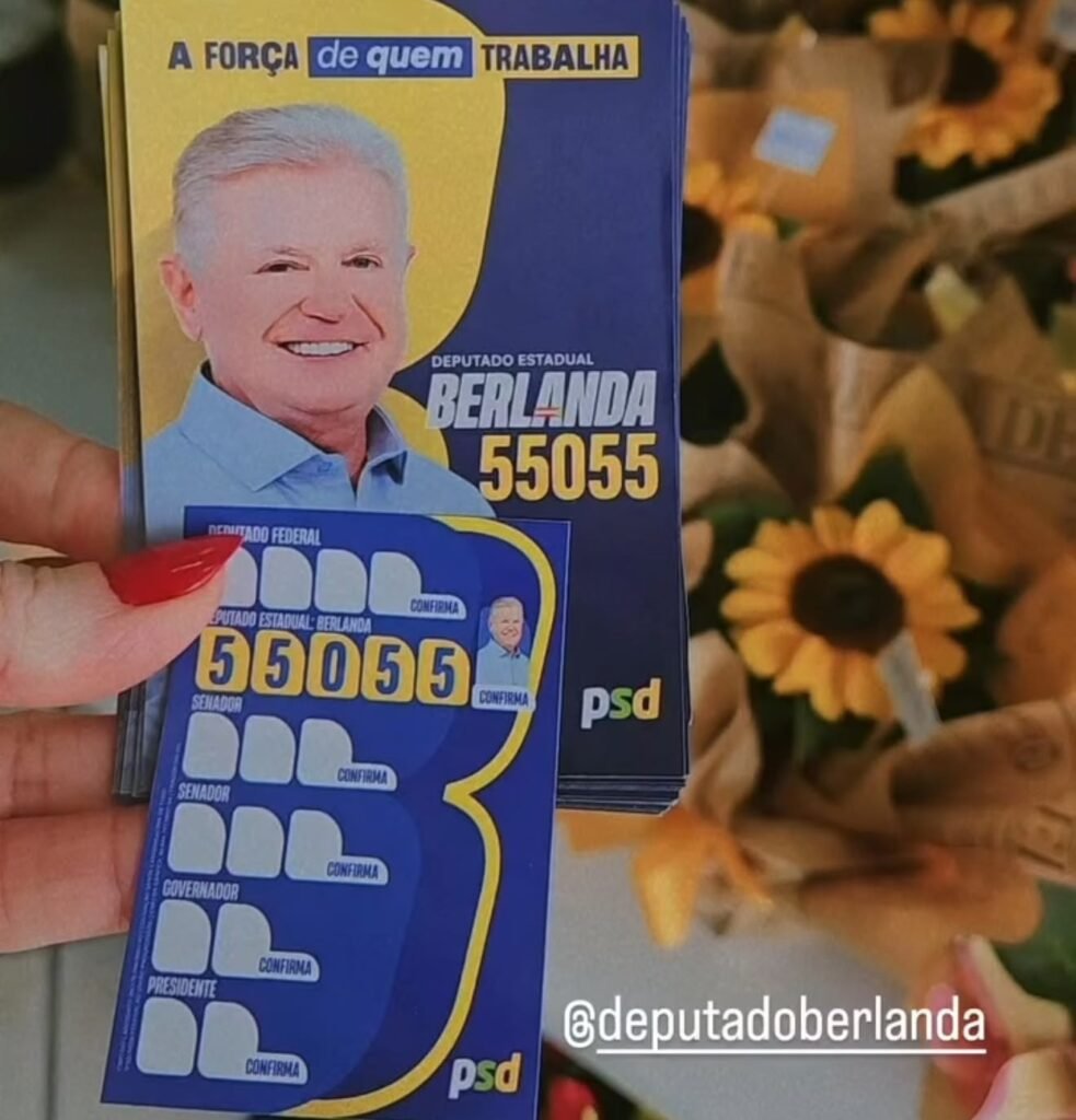 Candidato Nilso Berlanda distribui santinhos sem chapa composta por João Rodrigues, Amin e Lunelli